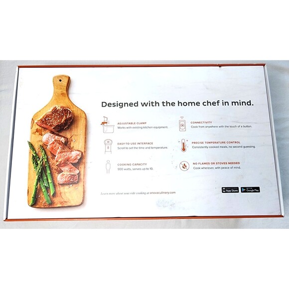 Anova Culinary Sous Vide Precision Cooker Black 800 Watts Bluetooth Connect - Picture 8 of 10